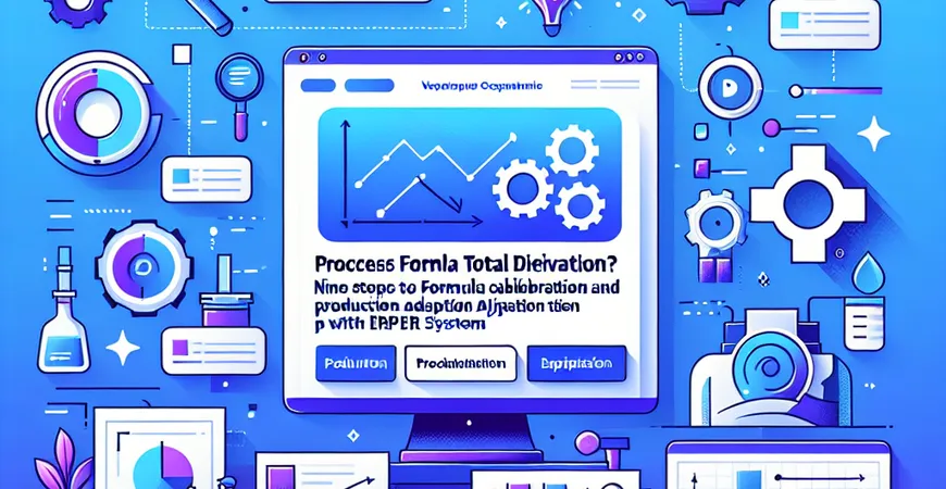  工艺配方总偏差？用ERP系统九步搞定配方校准与生产适配！  